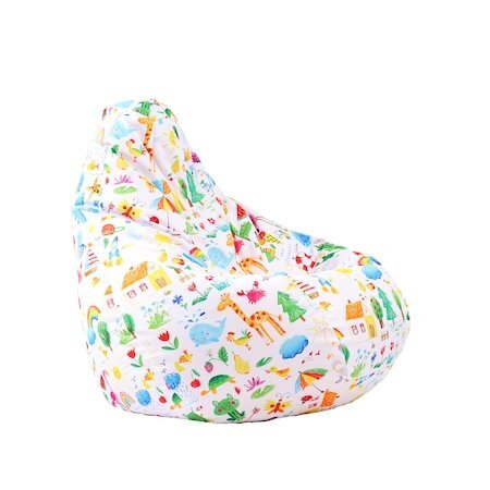 Pufrelax Fotoliu beanbag pentru copii 4-14 ani nirvana light o lume colorata imprimatumplut cu perle polistiren