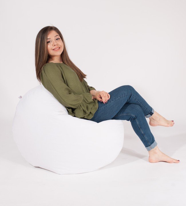 Pufrelax Fotoliu beanbag ralaxo teteron cappuccino umplut cu perle polistiren