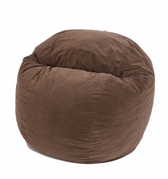 Pufrelax Fotoliu king size brown muffin umplut cu fulgi de burete memory mix