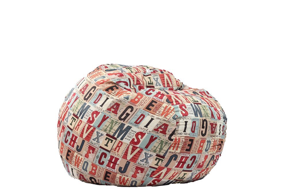 Pufrelax Fotoliu king size scrabble umplut cu fulgi de burete memory mix