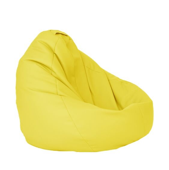Pufrelax Fotoliu mediu nirvana grande galben piele eco umplut cu perle polistiren beanbag marca
