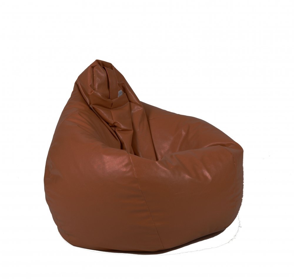 Pufrelax Fotoliu mic copii 4-14 ani nirvana light chocolate piele eco umplut cu perle polistiren