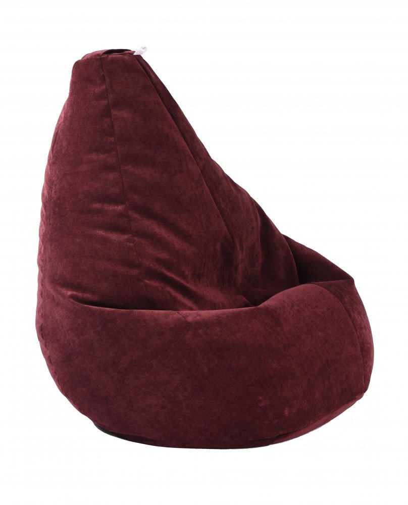 Pufrelax Fotoliu mic copii 4-14 ani nirvana light velvet marsala umplut cu perle polistiren