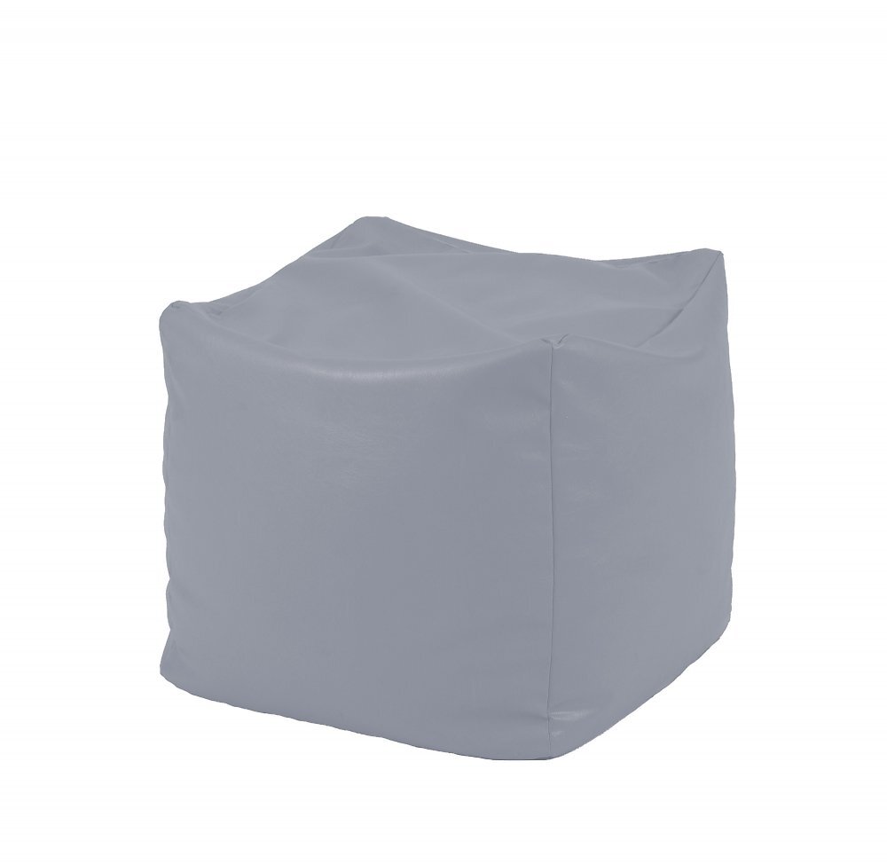 Pufrelax Fotoliu mic taburet cub Panama Grey pretabil si la exterior umplut cu perle polistiren