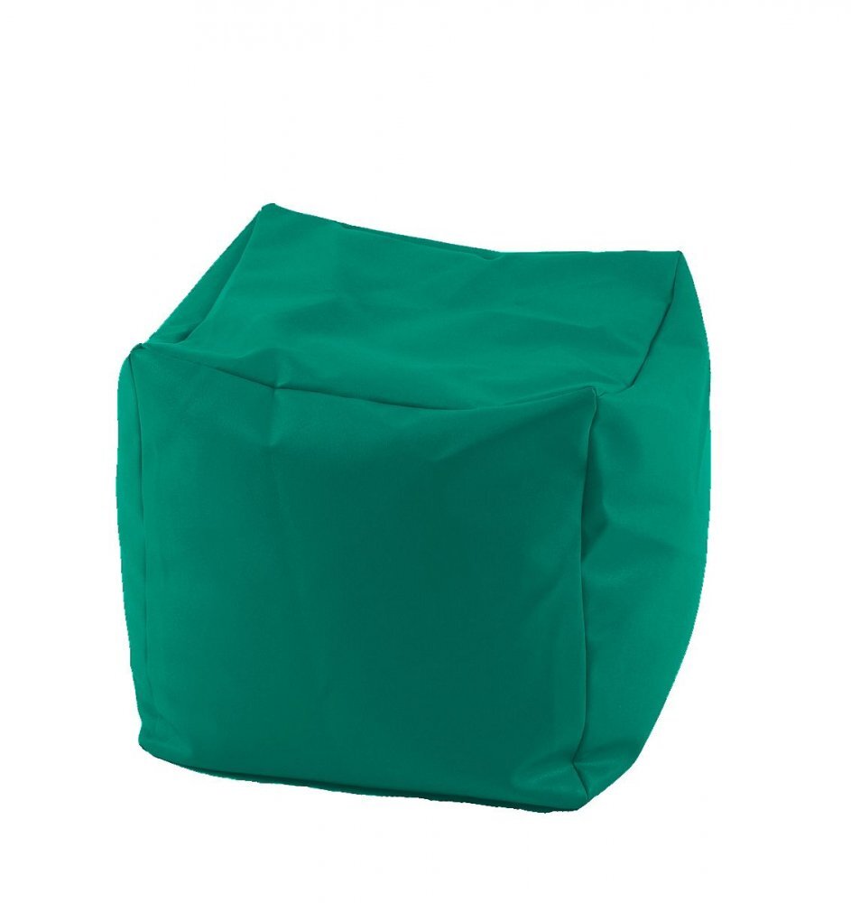 Pufrelax Fotoliu mic taburet cub Smarald pretabil si la exterior umplut cu perle polistiren
