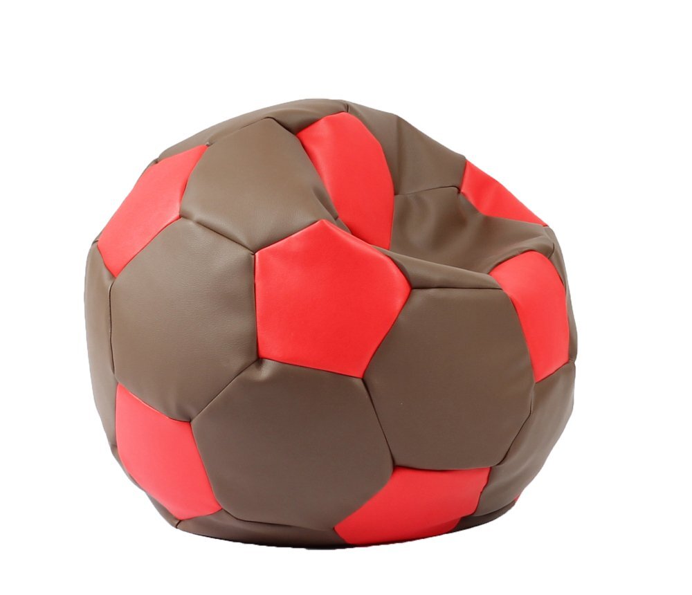 Pufrelax Fotoliu minge pentru copii telstar baby chocolate strawberries piele eco umplut cu perle polistiren