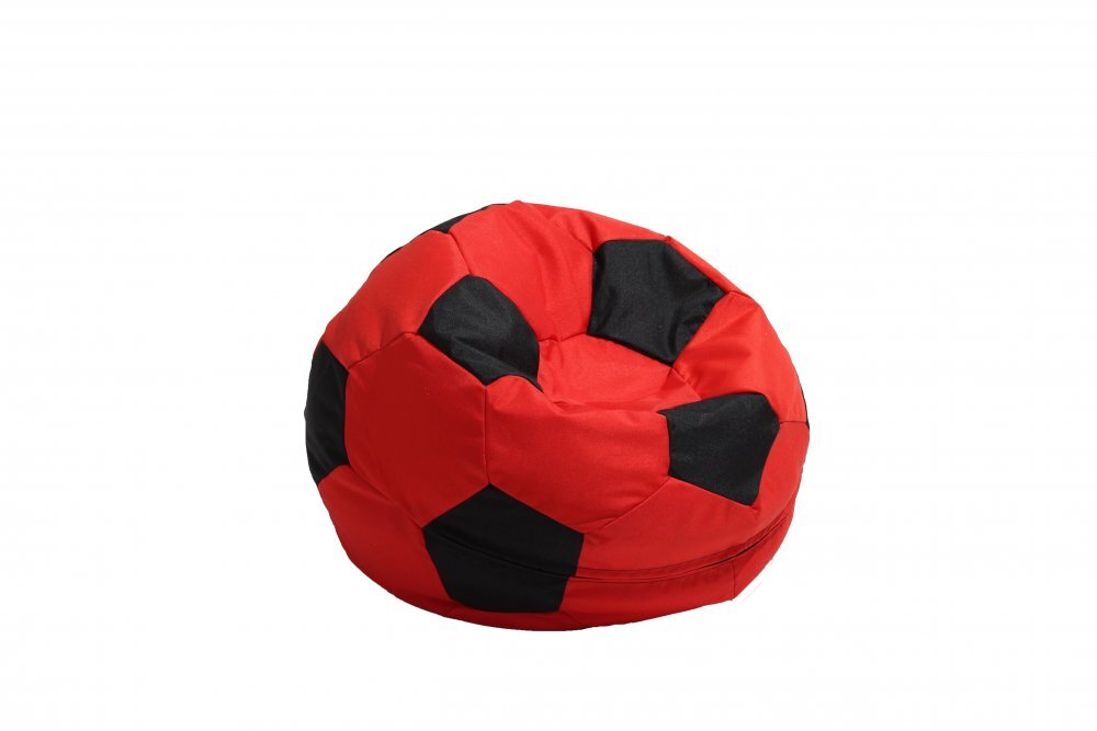 Pufrelax Fotoliu minge telstar baby teteron red black umplut cu perle polistiren
