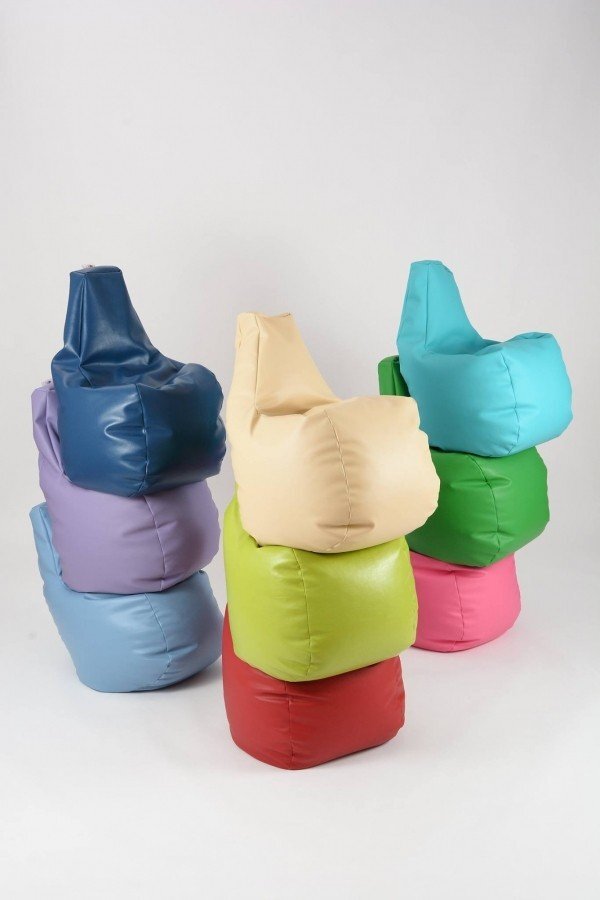 Pufrelax Fotoliu pentru copii 2-8 ani sunlounger junior blue umplut cu perle polistiren marca