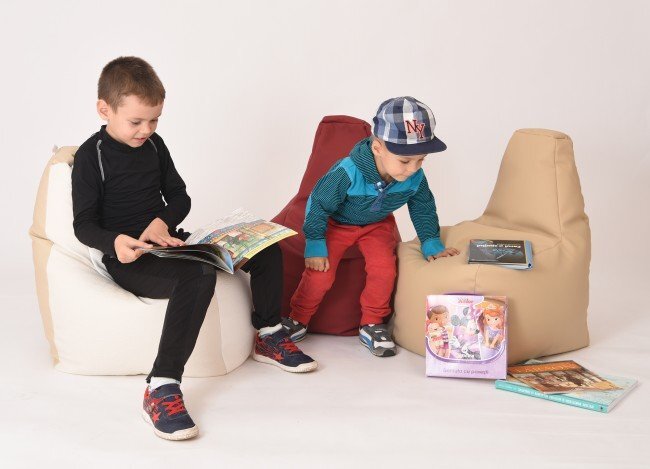 Pufrelax Fotoliu pentru copii 2-8 ani sunlounger junior wine marca
