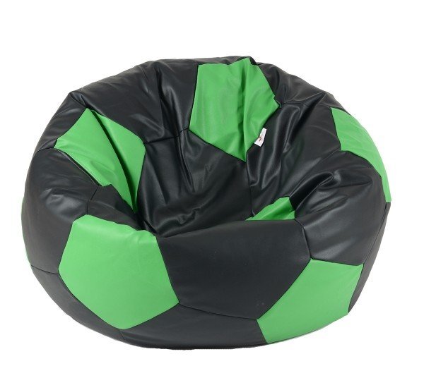 Pufrelax Fotoliu pentru copii 3-10 ani minge telstar junior black green umplut cu perle polistiren marca