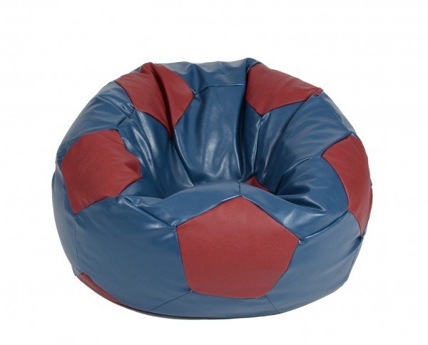 Pufrelax Fotoliu pentru copii 3-10 ani minge telstar junior blue red umplut cu perle polistiren marca