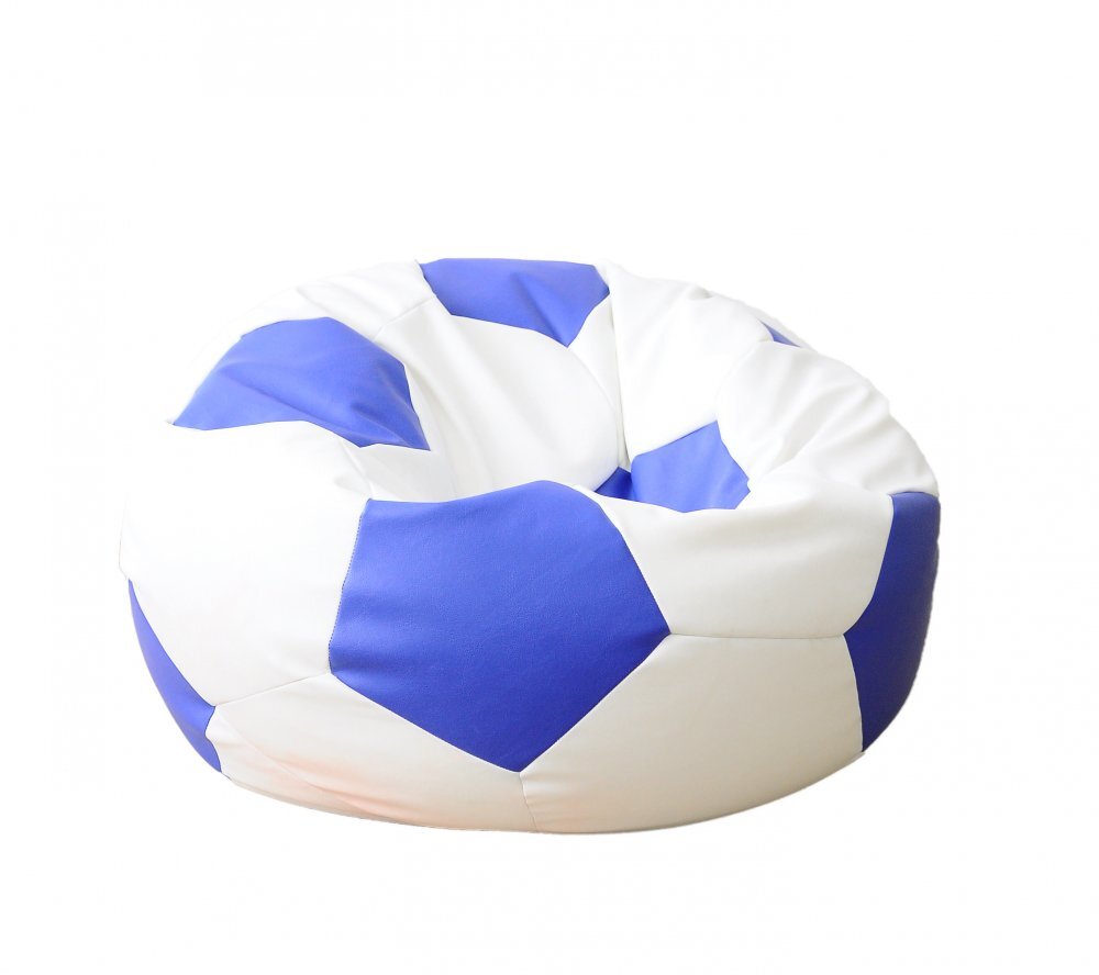 Pufrelax Fotoliu pentru copii 3-10 ani minge telstar junior white blue umplut cu perle polistiren marca
