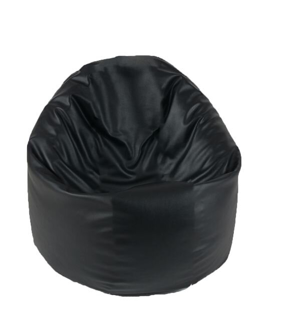 Pufrelax Fotoliu puf pentru copii 2-14 ani relaxo back 2 black umplut cu perle polistiren