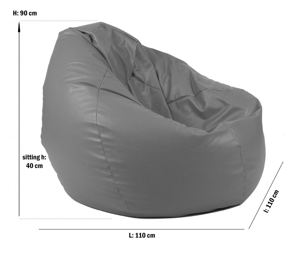 Pufrelax Fotoliu puf tip sac nirvana gigant teteron chocolatte pretabil si la exterior umplut cu perle polistiren