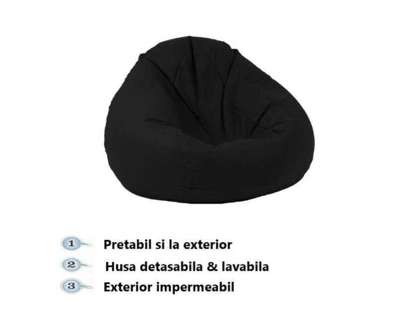 Pufrelax Fotoliu puf tip sac nirvana grande panama turcoaz umplut cu perle polistiren