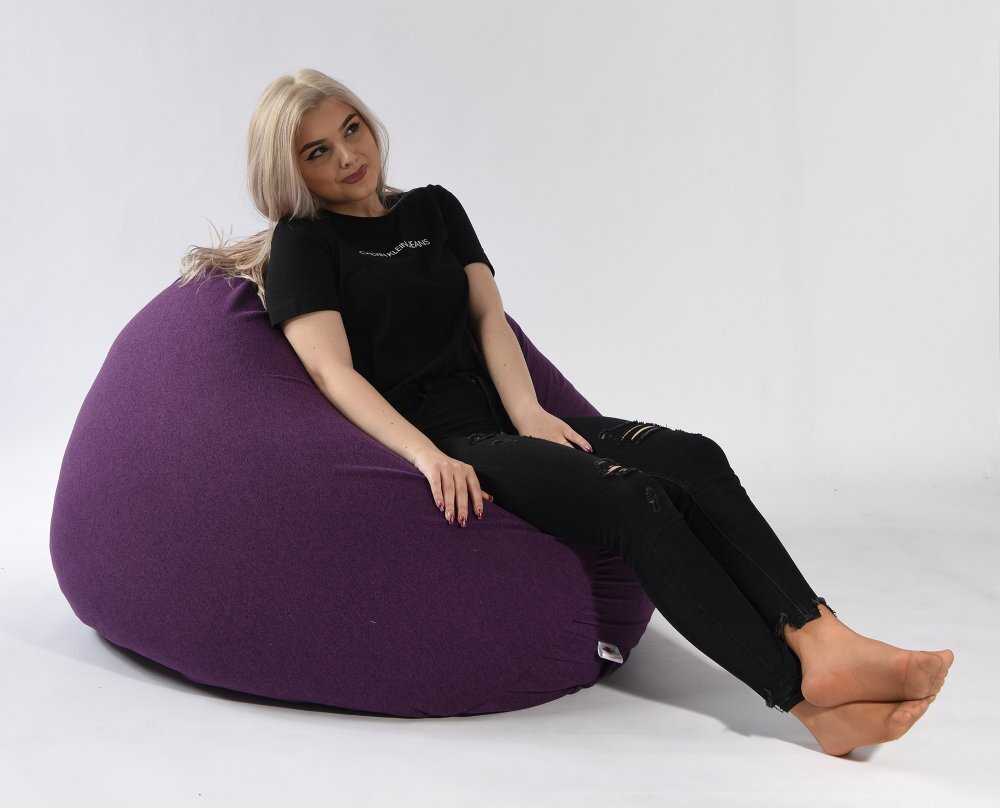 Pufrelax Fotoliu relax xl mulberry cu husa detasabila textila umplut cu perle polistiren