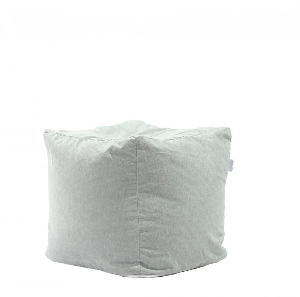 Pufrelax Fotoliu taburet cub gama Premium Light Mint cu husa detasabila textila umplut cu perle polistiren