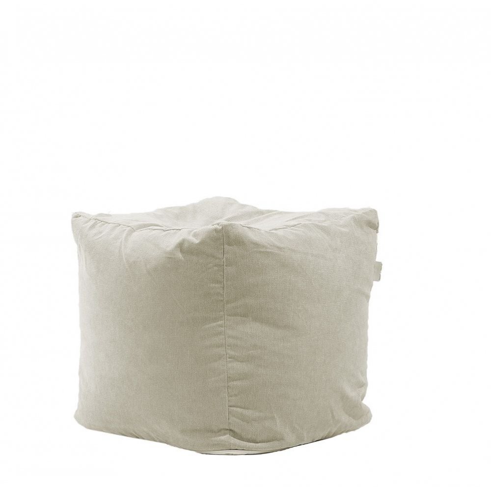 Pufrelax Fotoliu taburet cub gama Premium Rainy Day cu husa detasabila textila umplut cu perle polistiren