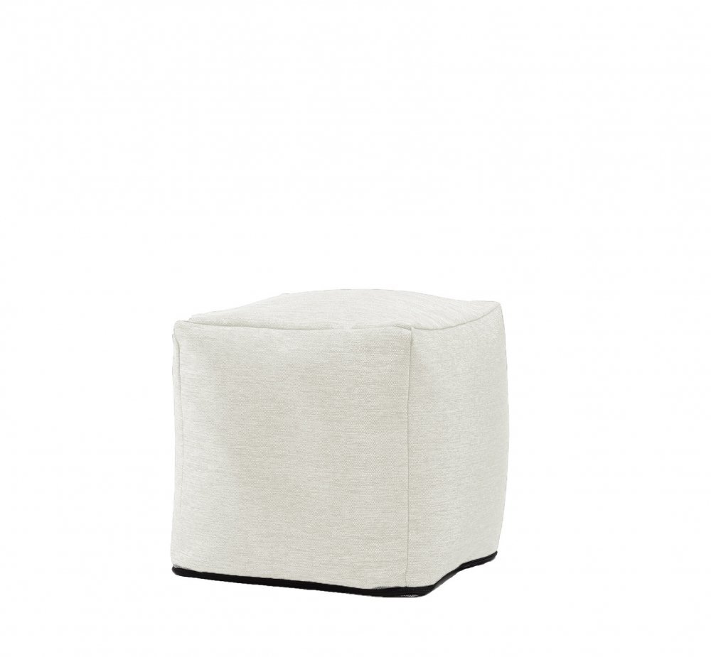 Pufrelax Fotoliu taburet cub Lovesack gama Premium Rustic cu husa detasabila textila umplut cu perle polistiren
