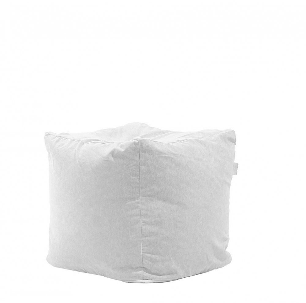 Pufrelax Fotoliu taburet cub xl gama premium angora grey cu husa detasabila textila umplut cu perle polistiren