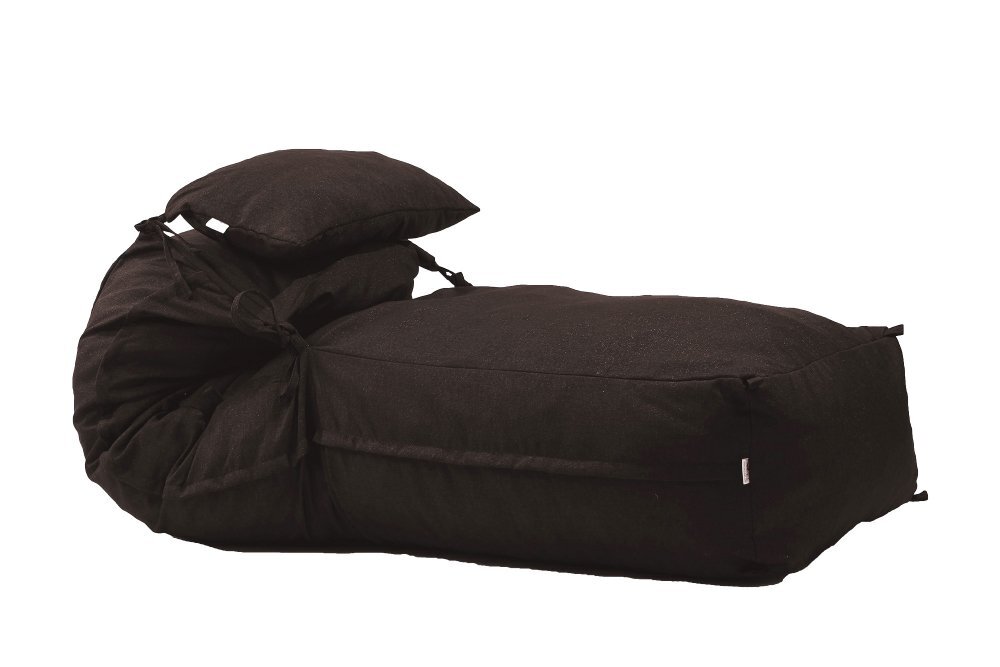 Pufrelax Fotoliu Yoga XL cu perna Dark Chocolate Gama Premium Textil umplut cu fulgi de burete memory mix