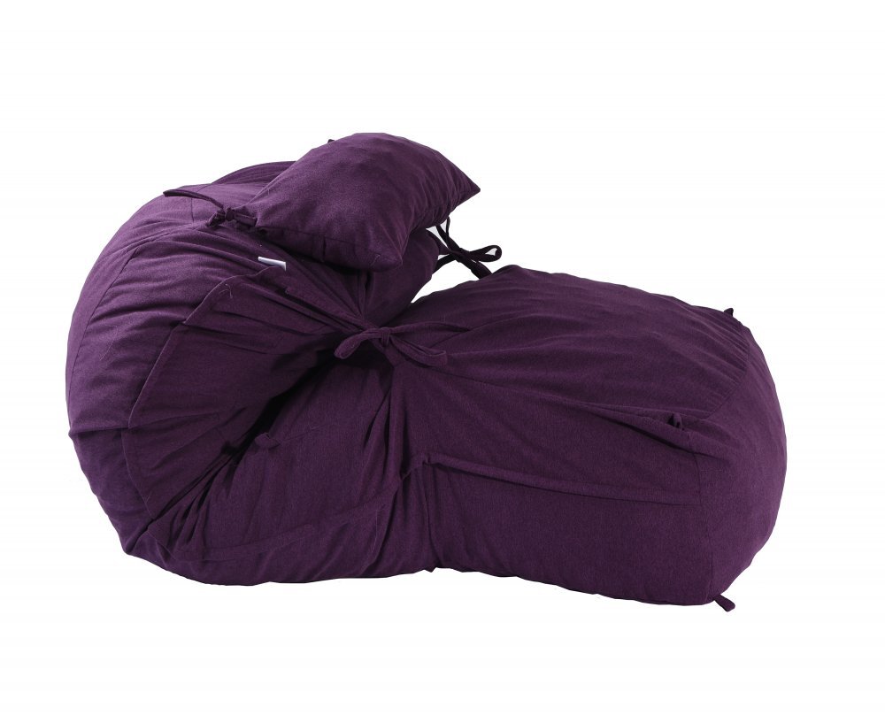 Pufrelax Fotoliu Yoga XL cu perna Mulberry Gama Premium Textil umplut cu fulgi de burete memory mix