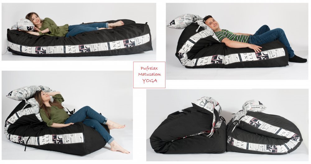 Pufrelax Fotoliu Yoga XL Red Diamond Gama Plush Honey umplut cu fulgi de burete memory mix