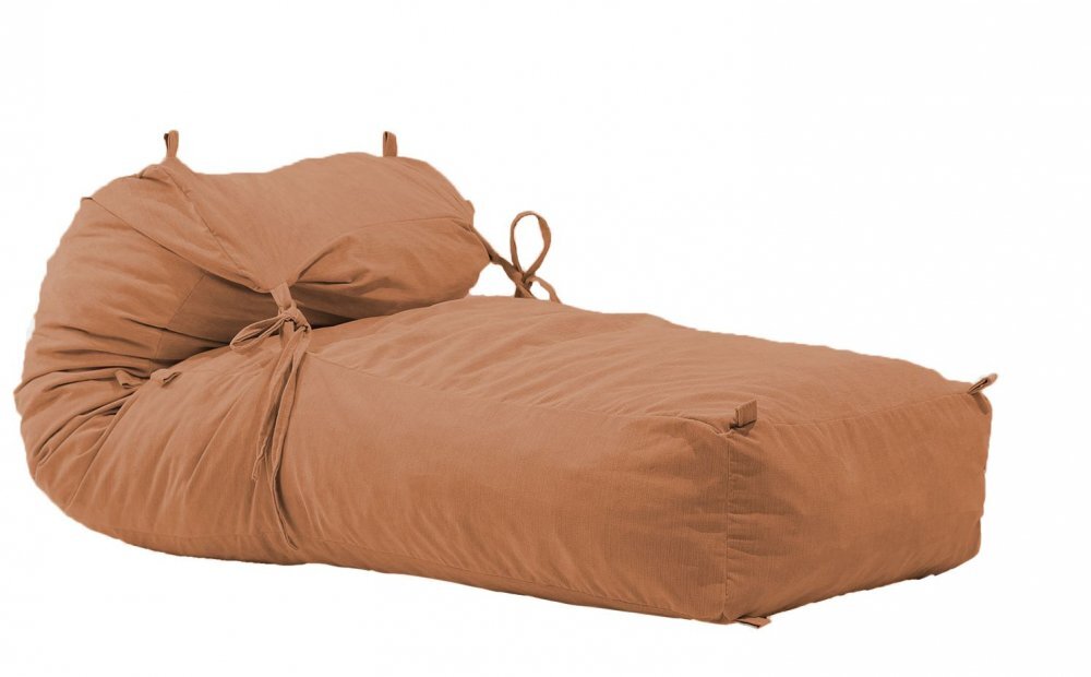 Pufrelax Fotoliu yoga xl terracotta orange umplut cu fulgi de burete memory mix