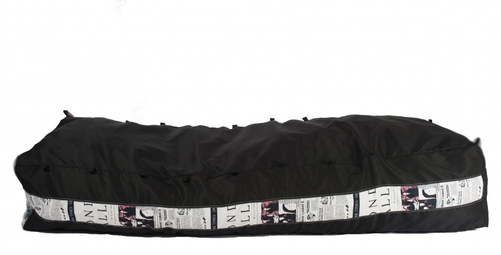 Pufrelax Fotoliu Yoga XL Teteron Black pretabil si la exterior umplut cu fulgi de burete memory mix