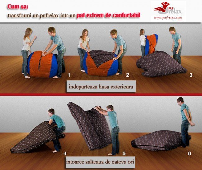 Pufrelax Set fotoliu puf matusalem otoman moon grey umplut cu fulgi de burete memory mix