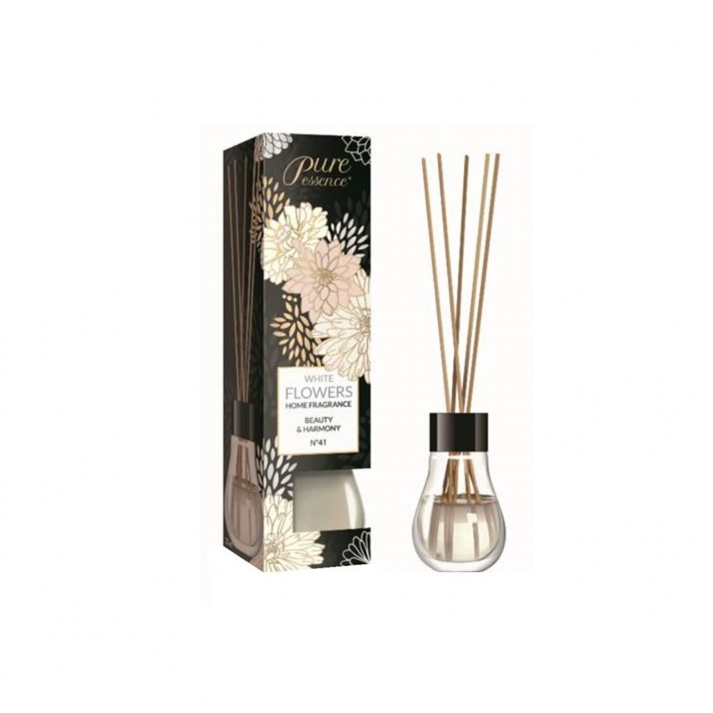 Pure essence Difuzor cu betisoare parfumate Vanilie si flori de portocala 25 ml