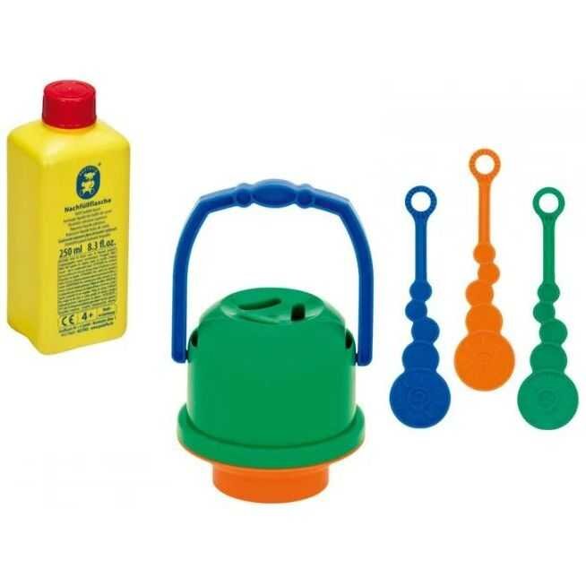 Pustefix Bubble Toys Jucarie baloane de sapun galetusa cu 3 inele si 250 ml solutie