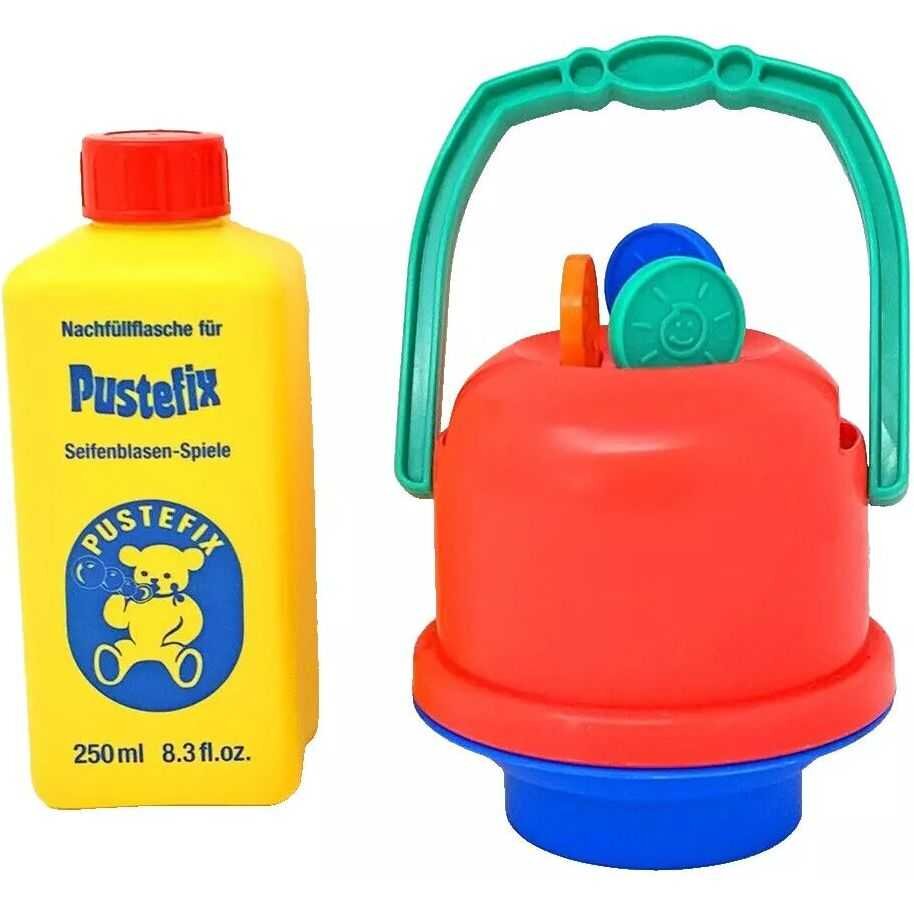 Pustefix Bubble Toys Mega galetusa cu 3 inele mari si 1l solutie baloane de sapun