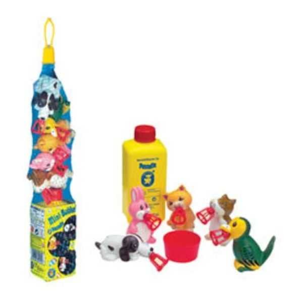 Pustefix Bubble Toys Set baloane de sapun Bubbelix 5 figurine vesele mini animale companie