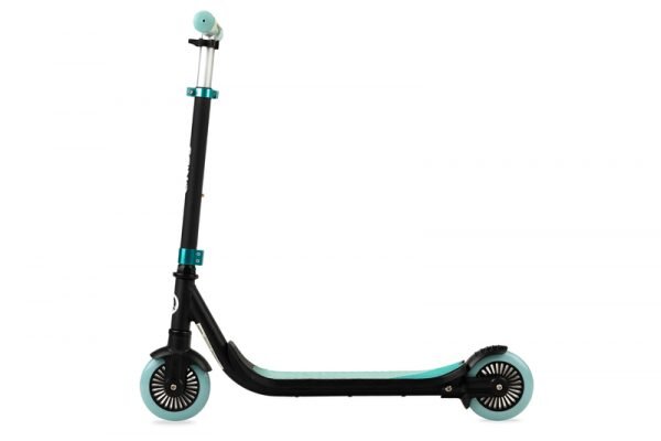 QKids Trotineta copii Bro green ghidon reglabil pliabila platforma antiderapanta greutate suportata 40 kg varsta 3 ani+