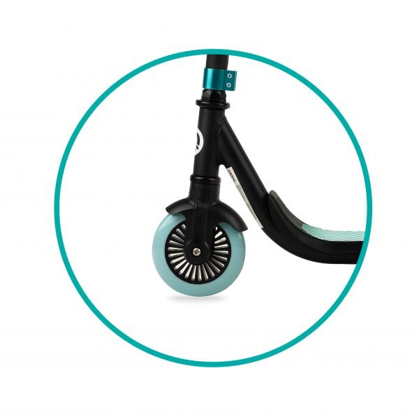 QKids Trotineta copii Bro green ghidon reglabil pliabila platforma antiderapanta greutate suportata 40 kg varsta 3 ani+