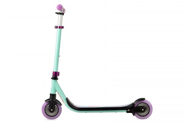 QKids Trotineta copii Bro pastel ghidon reglabil pliabila platforma antiderapanta greutate suportata 40 kg varsta 3 ani+