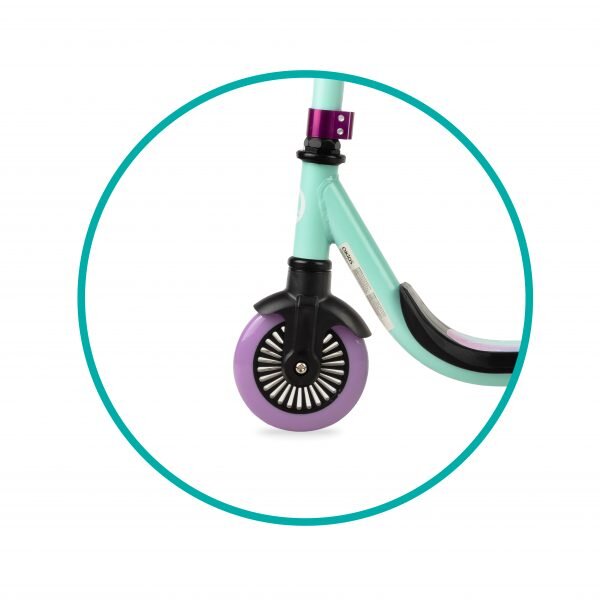 QKids Trotineta copii Bro pastel ghidon reglabil pliabila platforma antiderapanta greutate suportata 40 kg varsta 3 ani+