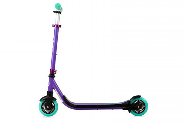 QKids Trotineta copii Bro purple ghidon reglabil pliabila platforma antiderapanta greutate suportata 40 kg varsta 3 ani+