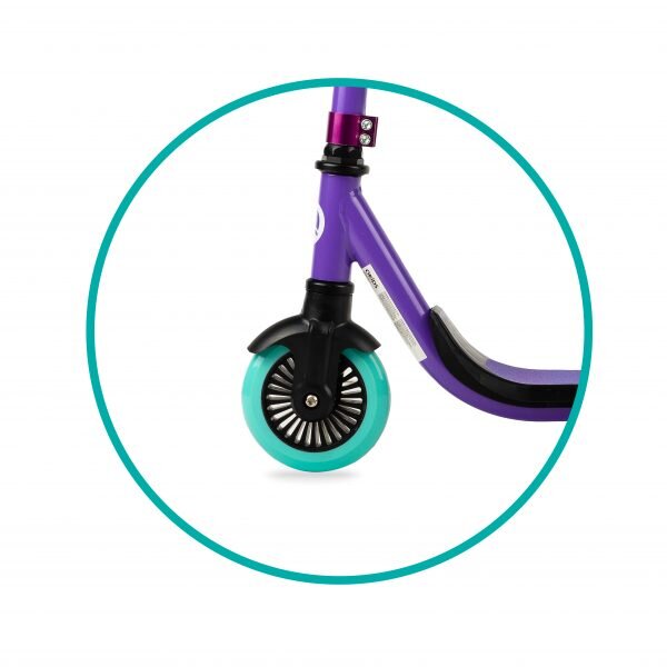 QKids Trotineta copii Bro purple ghidon reglabil pliabila platforma antiderapanta greutate suportata 40 kg varsta 3 ani+