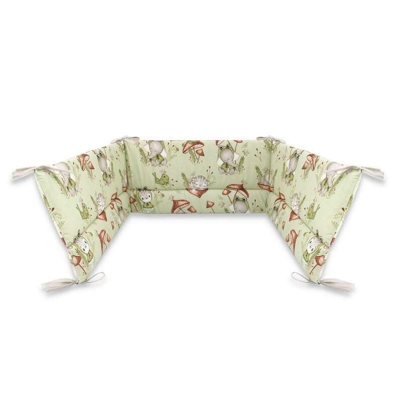 Qmini Aparatoare pentru patut 120x60 cm din bumbac Frogs