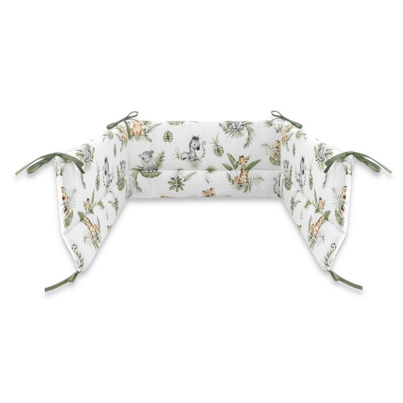 Qmini Aparatoare pentru patut 140x70 cm din bumbac 210x30 cm Safari