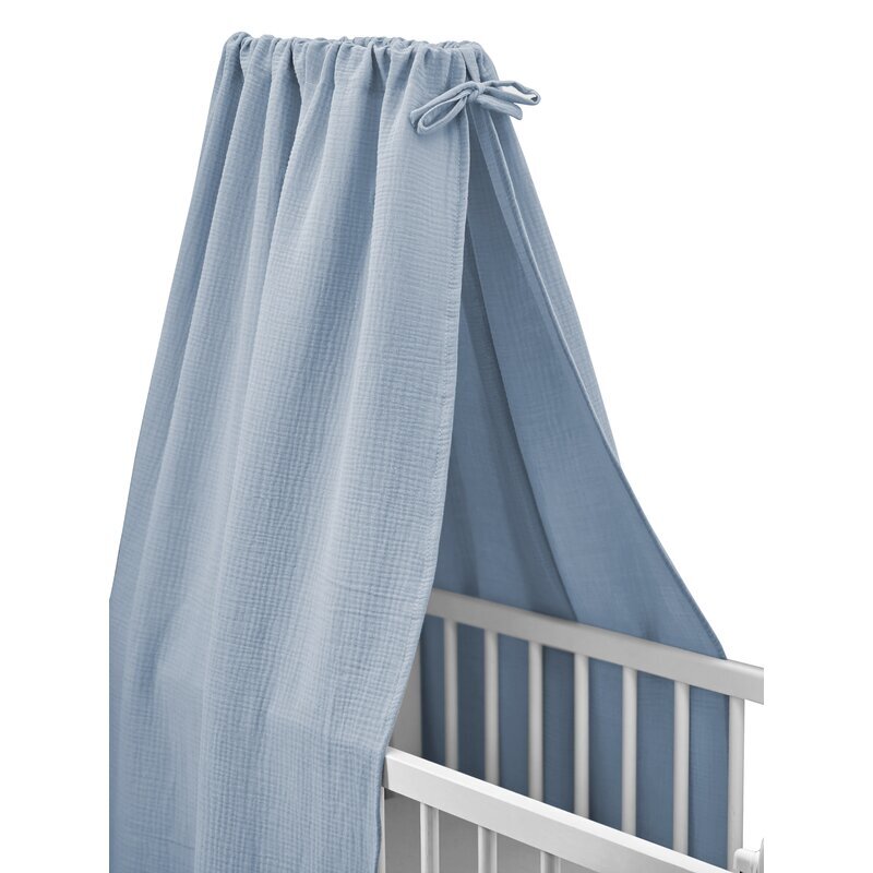 Qmini Baldachin pentru patutleagan Jeans din muselina dubla 145x200 cm