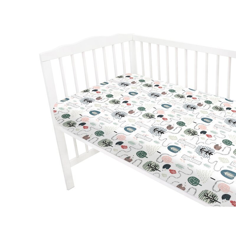 Qmini Cearceaf cu elastic pentru patut 120X60 cm Hedgehog