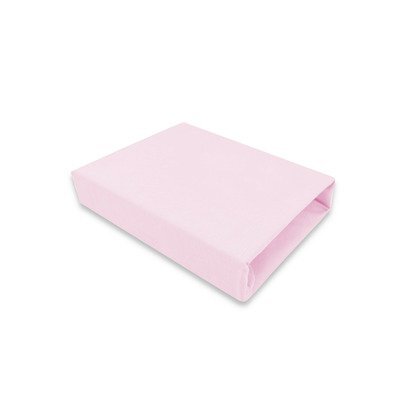 Qmini Cearceaf cu elastic pentru patut 90x40 cm din bumbac jersey Pink