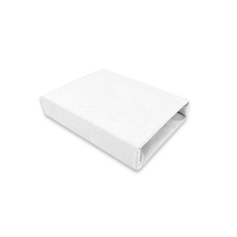 Qmini Cearceaf cu elastic pentru patut 90x40 cm din bumbac jersey White