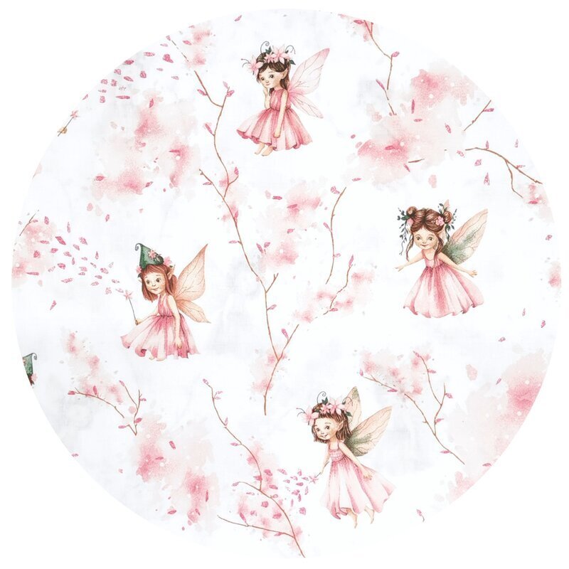 Qmini Cearceaf cu elastic pentru patut co-sleeper Aurora 76x43 cm fairy pink