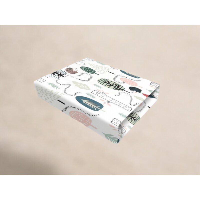 Qmini Cearceaf cu elastic pentru patut co-sleeper Aurora 76x43 cm Hedgehog