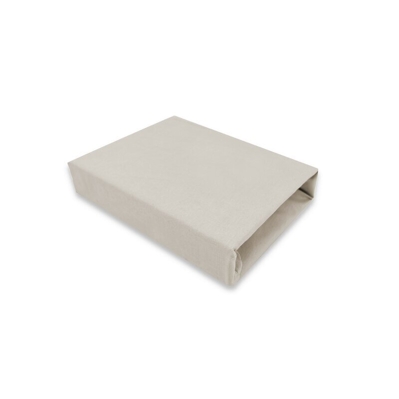 Qmini Cearceaf cu elastic pentru patut co-sleeper Theo 85x46 cm din bumbac Beige