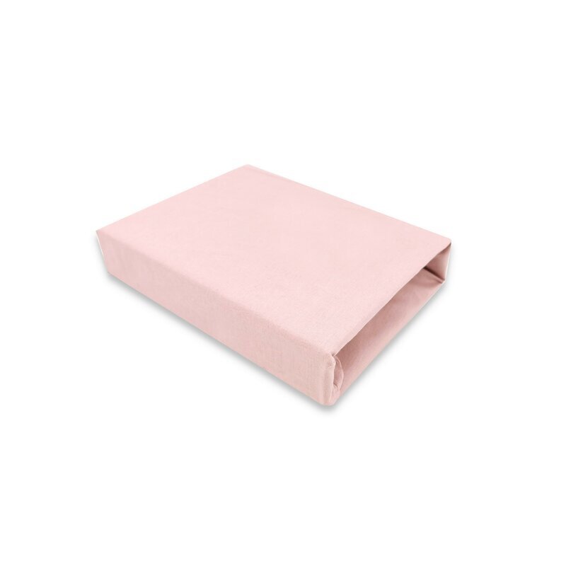 Qmini Cearceaf cu elastic pentru patut co-sleeper Theo 85x46 cm din bumbac Powdery pink